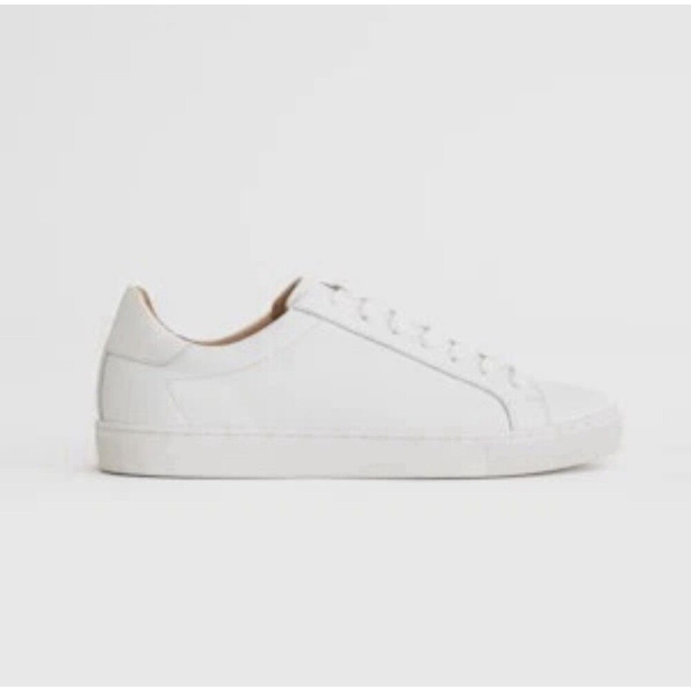 Quince Women 100% Leather Everyday Sneaker White Preppy Quiet Luxury Minimalist